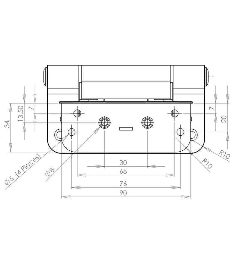 Trojan Composite Door Butt Hinge 3D Adjustment White