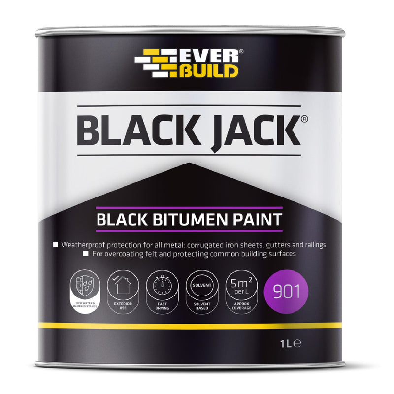 901 Black Bitumen Paint - 1 Litre