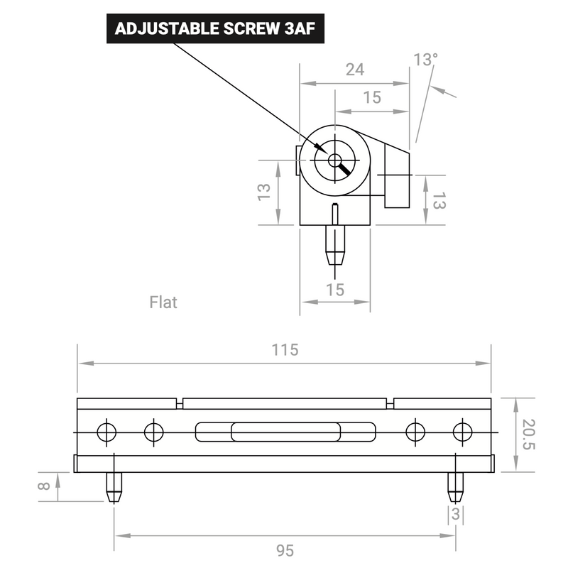 Avocet uPVC Door Butt Hinge - Angled 13*