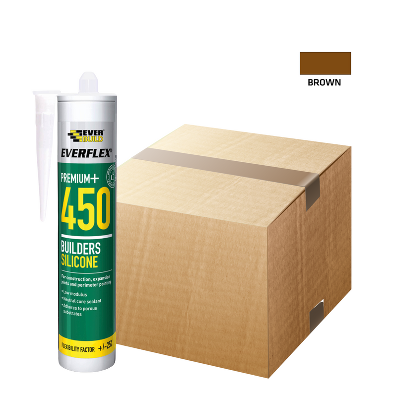 Premium 450 Builders Silicone 300ml Brown (Box Of 25)