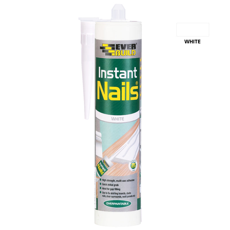 Instant Nails Solvent Free Grab Adhesive White 290ml