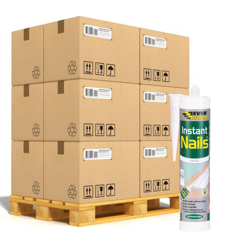 Instant Nails Solvent Free Grab Adhesive White 290ml - Pallet Deal