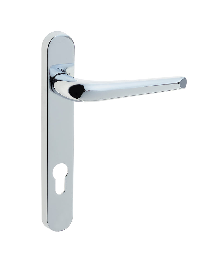 uPVC Door Handle (Small Back Plate 122mm) - Chrome