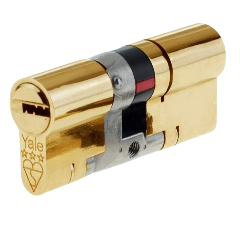 Yale Platinum 3* Euro Double Cylinder (Polished Brass)