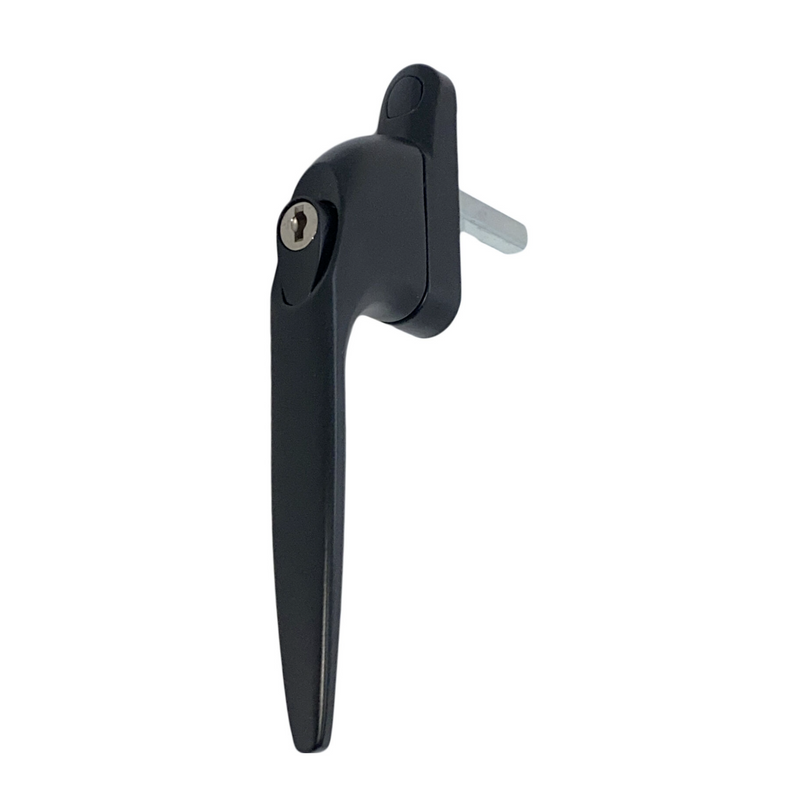 Yale uPVC Window Handle Universal Inline Espag Handle Black - SPINDLE LENGTH: 30mm