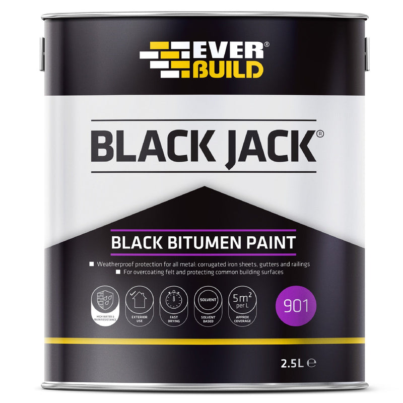 901 Black Bitumen Paint - 2.5 Litre