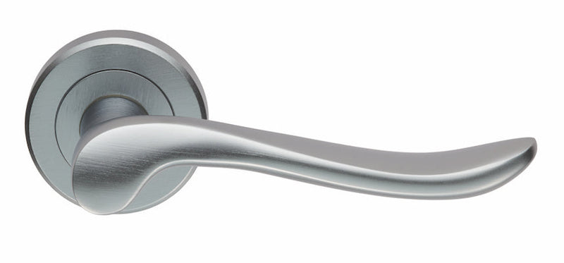 Serozzetta Verdun Lever On Rose Door Handles Satin Chrome