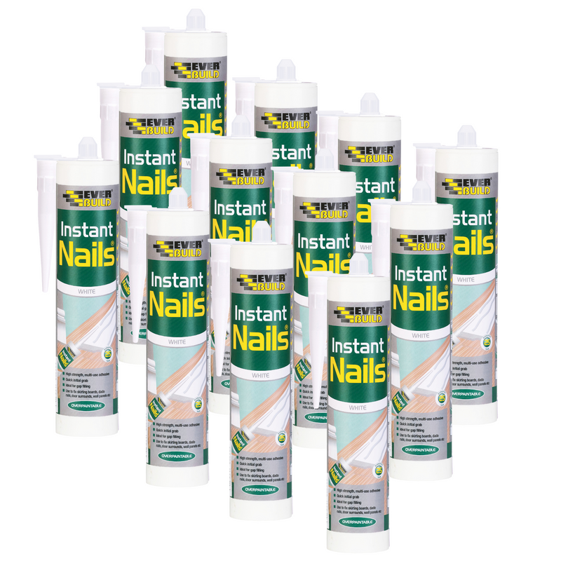 Instant Nails Solvent Free Grab Adhesive White 290ml (Box Of 12)