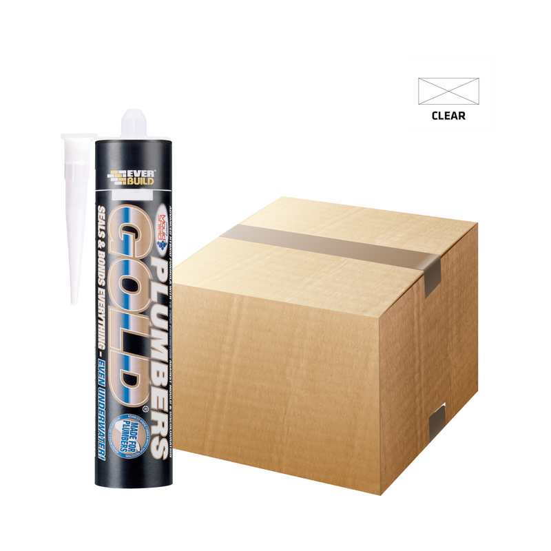 Plumbers Gold Sealant & Adhesive 290ml Clear (Box Of 12)