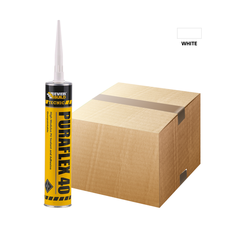 Puraflex 40 High Modulus PU Sealant & Adhesive 300ml White (Box Of 12)