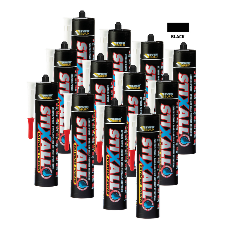 Stixall Adhesive & Sealant Black 290ml (Box Of 12)