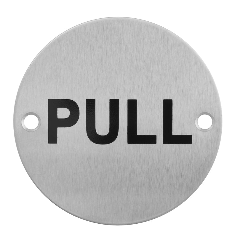 Satin Stainless Steel Door Sign Pull Door 76mm