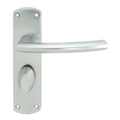 Serozzetta Dos Door Handles Bathroom Satin Chrome