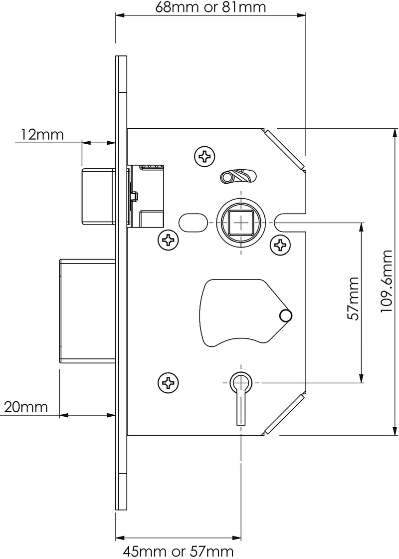 Yale BS 5 Lever Mortice Sashlock 64mm Polished Brass