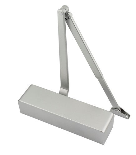 Eclipse Power Adjustable Overhead Door Closer Size 2-4 Silver