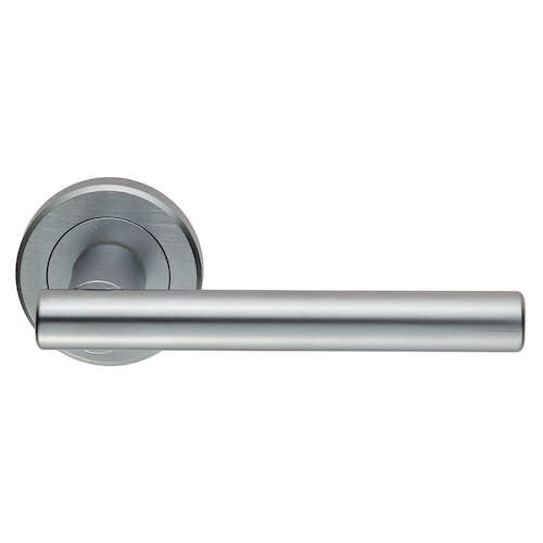 Serozzetta Philadelphia Lever On Rose Door Handles Satin Chrome