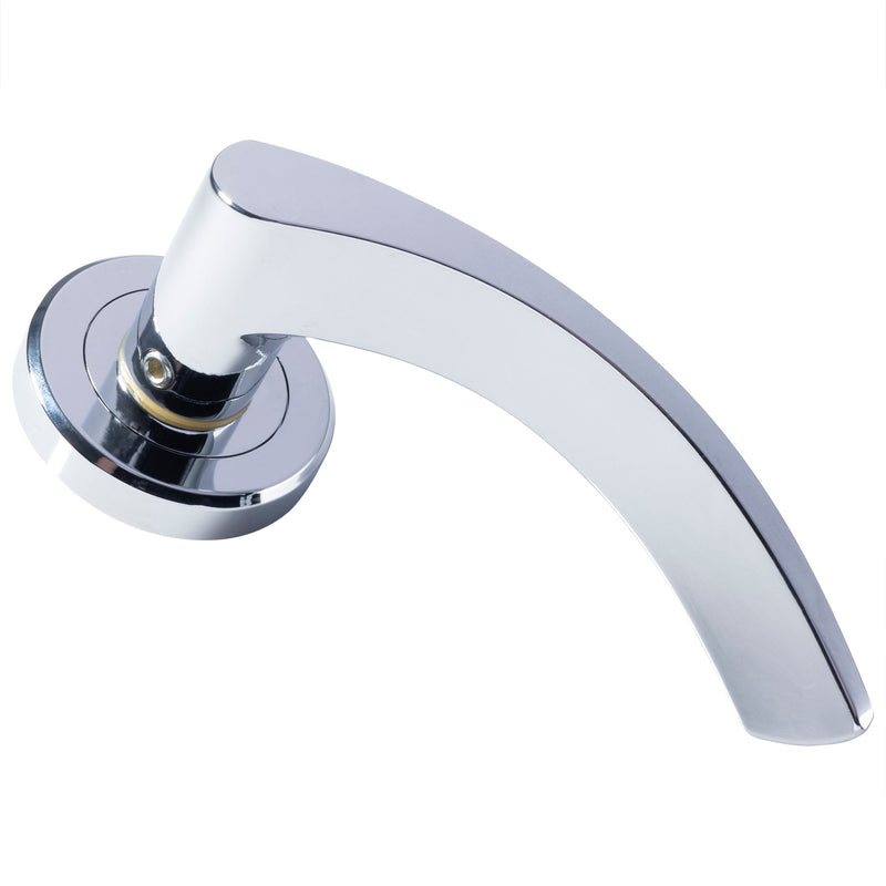 Serozzetta Olivier Door Handle, Polished Chrome