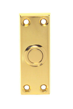 Victorian Bell Push 79 x 30mm Polished Brass