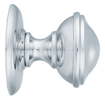 Victorian Round Centre Door Knob Polished Chrome