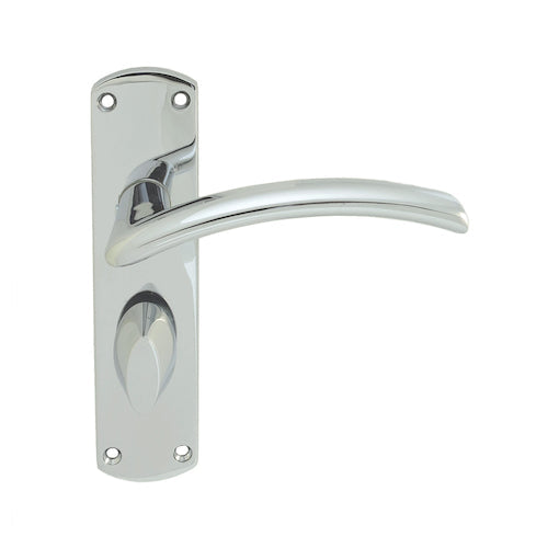 Serozzetta Tres Door Handles Bathroom Polished Chrome