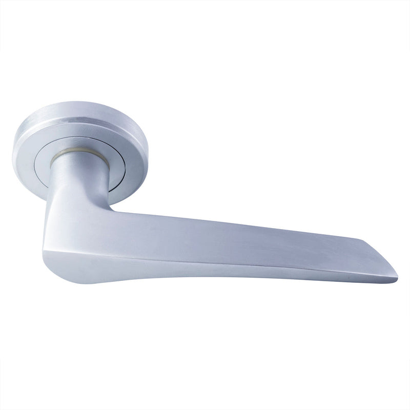 Serozzetta Olivier Door Handle, Satin Chrome