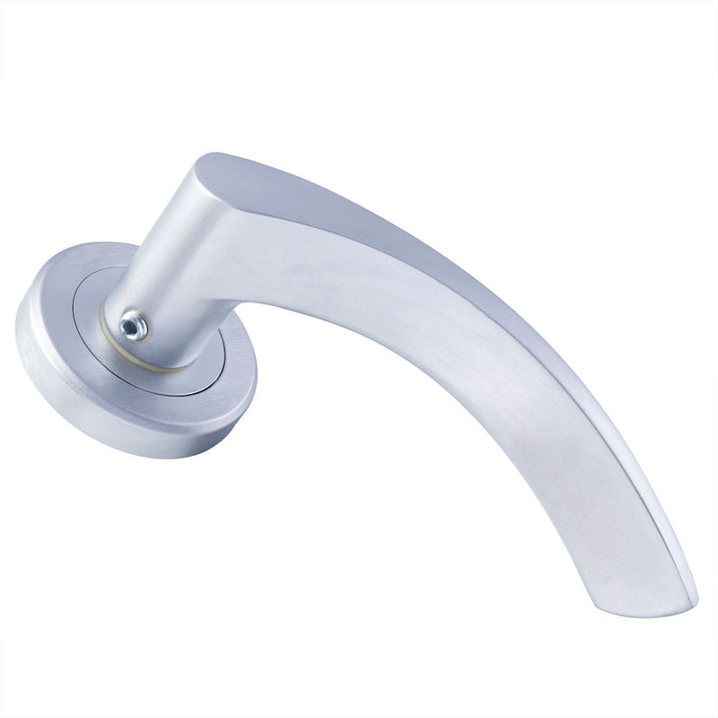 Serozzetta Olivier Door Handle, Satin Chrome