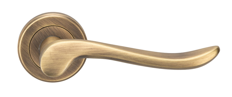 Serozzetta Verdun Lever On Rose Door Handles Antique Brass