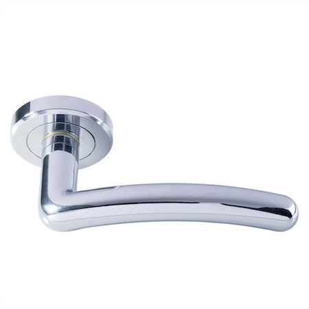 Serozzetta Noxia Lever On Rose Door Handles Polished Chrome