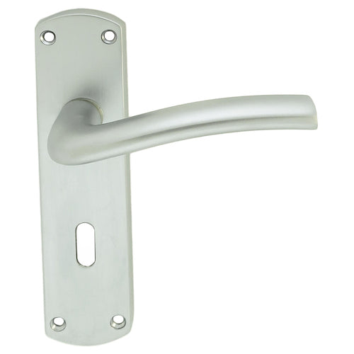 Serozzetta Cuatro Door Handles Lock Satin Chrome